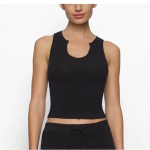 Skims cotton sleep split neck tank